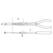 1009L/A -  PINZA L=283 mm A BECCHI MEZZOTONDI