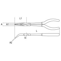 1009L/B -  PINZA L=273 mm A BECCHI MEZZOTONDI