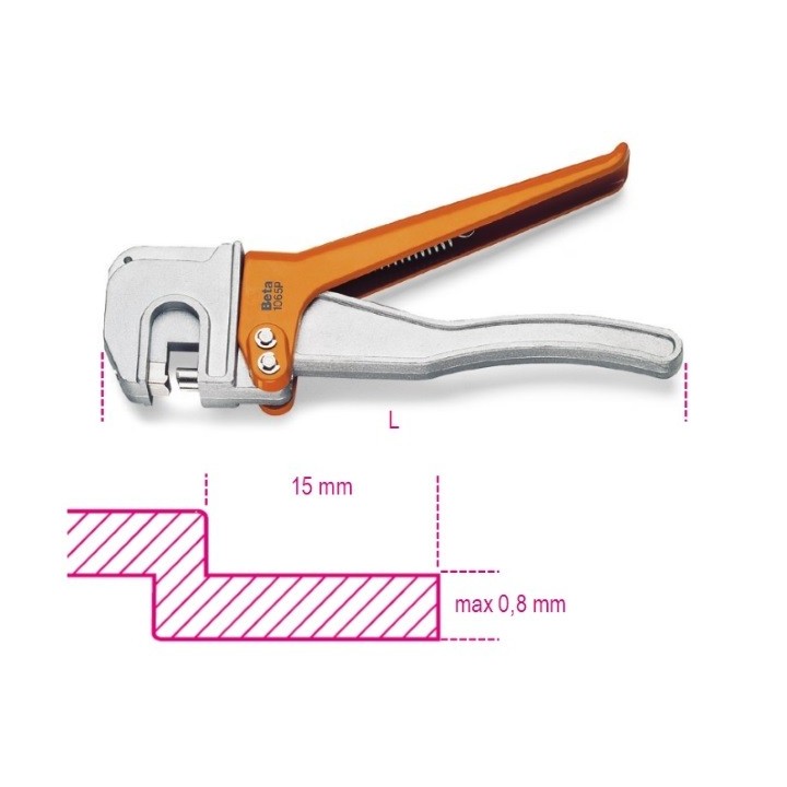 (1065P) -  PINZA PIEGALAMIERA - L=228 mm