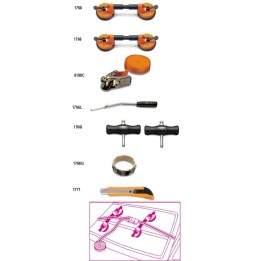 1766/8 -  ASSORTIMENTO 8 UTENSILI x CRISTALLI AUTO