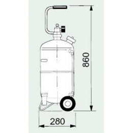 NEBULIZZATORE ATOSSICO CARRELLATO 24 LT.