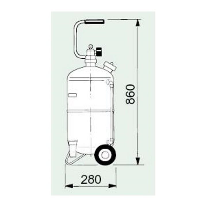 NEBULIZZATORE ATOSSICO CARRELLATO 24 LT.