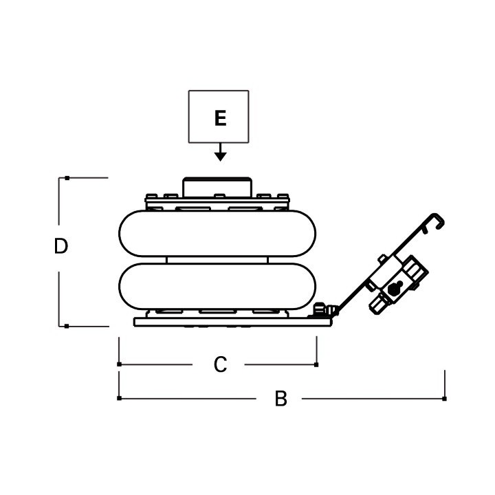 3061/2T - SOLLEVATORE PNEUMATICO A 2 STADI