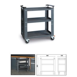 C55T3 - CARRELLO CON 3 RIPIANI RICOPERTI IN GOMMA