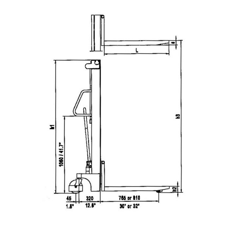 N1/S160 - SOLLEVATORE A COLONNA MANUALE