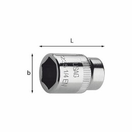 235 1/4" EN - BUSSOLA ESAGONALE 4 mm
