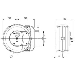 9100/6 - MINI AVVOLGITUBO CON 6,5 Mt (5,5 + 1) DI TUBO