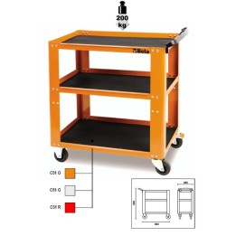 A - C51 O - CARRELLO CON 3 RIPIANI RICOPERTI